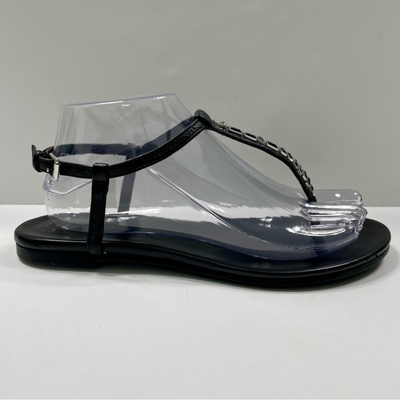 Cole Haan Grand Os Black Tstrap Sandals Size 7.5 - Picture 10 of 13